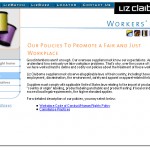Liz Claiborne Workers' Rights page